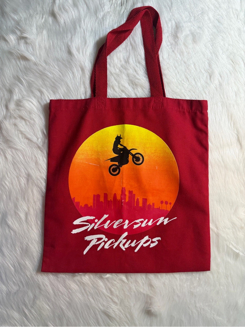 Silversun Pickups Band Tote Bag Red Canvas Merch